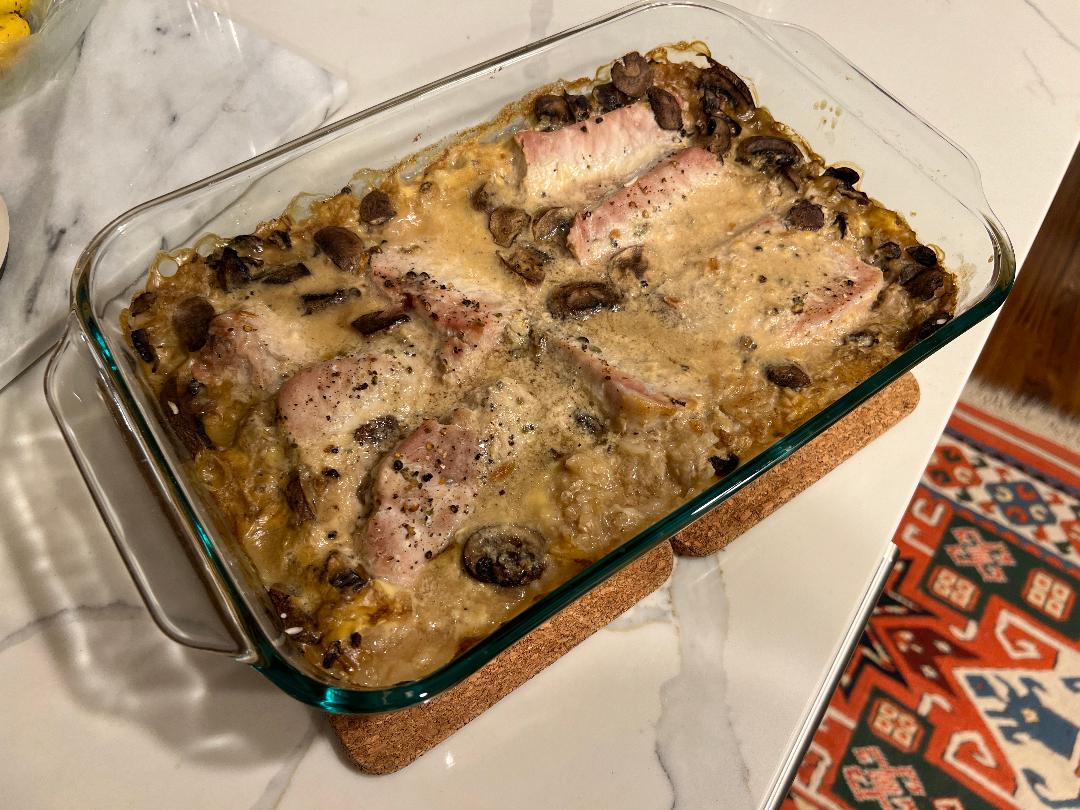 Church Lady Baked Pork Chops & Rice
